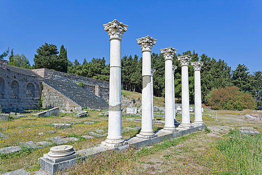 阿波罗神庙,多德卡尼斯群岛,希腊,欧洲