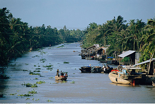 船,河,越南