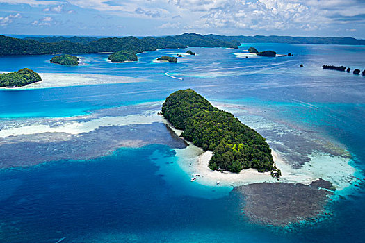 岛屿,船,帕劳,密克罗尼西亚,大洋洲