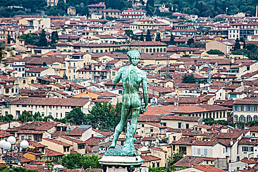 大卫像,远眺,佛罗伦萨,意大利