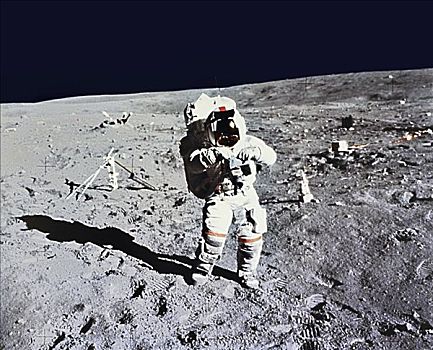 宇航员,年轻,阿波罗16号,四月