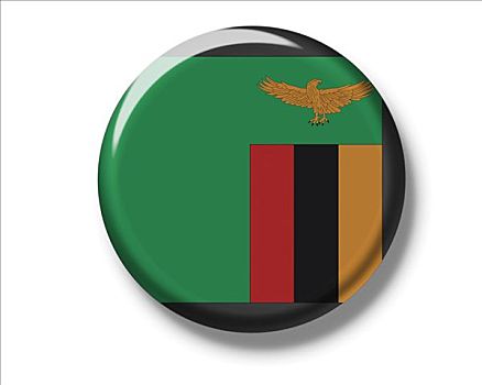 扣,徽章,旗帜,赞比亚