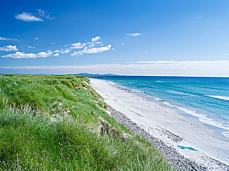 风景,岛屿,南,沙滩,沙丘,靠近,欧洲,苏格兰,大幅,尺寸