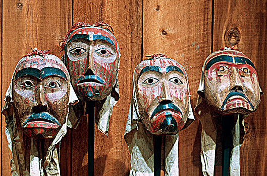 警惕,文化中心,面具,收集,不列颠哥伦比亚省,加拿大