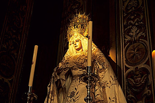 雕塑,圣徒,天主教,教堂,萨尔瓦多,塞维利亚,安达卢西亚,西班牙,欧洲