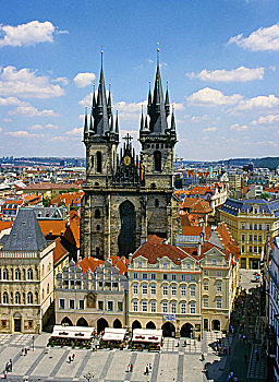 泰恩教堂,老城广场,布拉格,捷克共和国