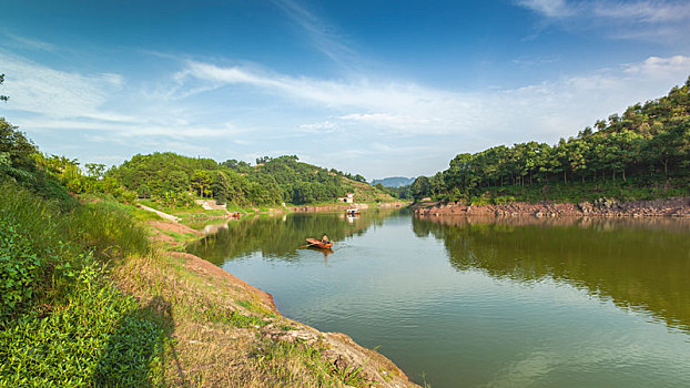 四川宜宾高县七仙湖自然风光