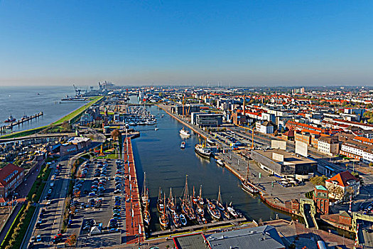 港口,不来梅港,德国,欧洲