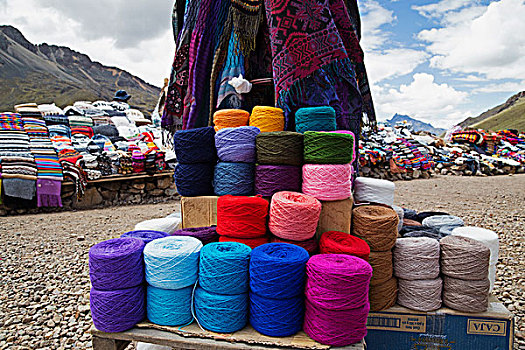 路边,编织,摊贩,秘鲁