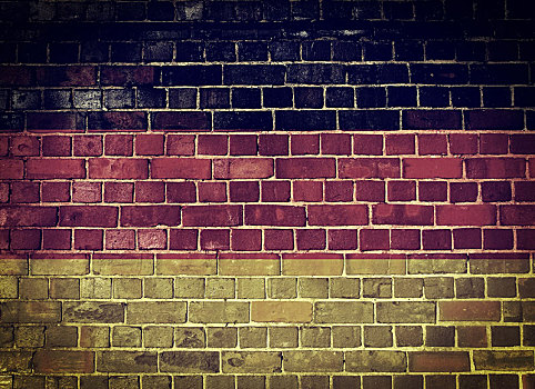 低劣,德国国旗,砖墙