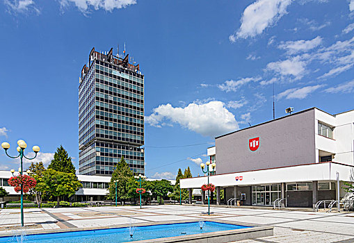 行政,建筑,管理人员,市政厅,右边,斯洛伐克