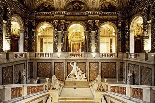 宏伟,楼梯,博物馆,艺术,历史,维也纳,奥地利,欧洲