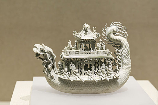 民国素胎镂空龙舟,安徽博物院馆藏文物
