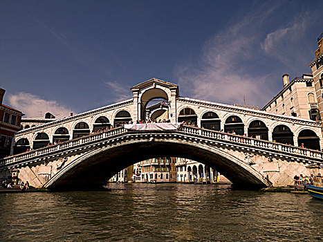 正面,里亚尔托桥,大运河,威尼斯,意大利