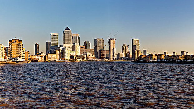 风景,金丝雀码头,泰晤士河,金融中心,伦敦,英格兰,英国,欧洲