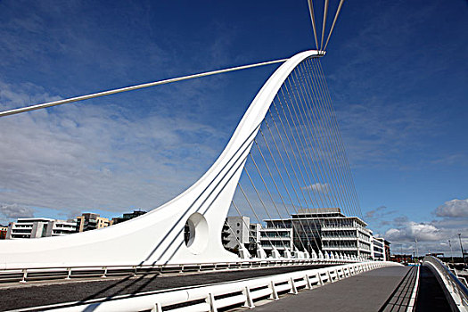 爱尔兰,都柏林,城市,桥,码头,北方,墙壁,利菲河,设计,西班牙,建筑师,圣地亚哥,2009年