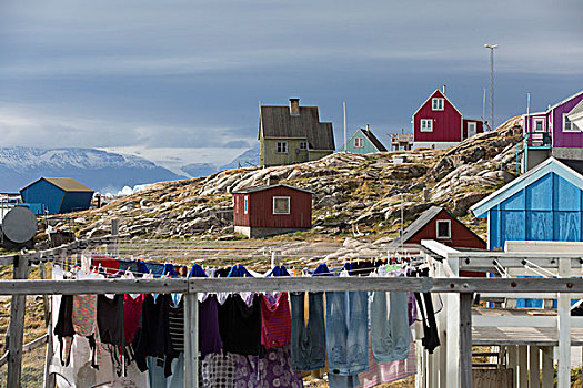 格陵兰,半岛,迪斯科湾,乡村,生活