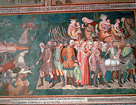 壁画,红海,14世纪,艺术家