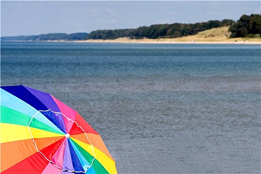 海滩,伞
