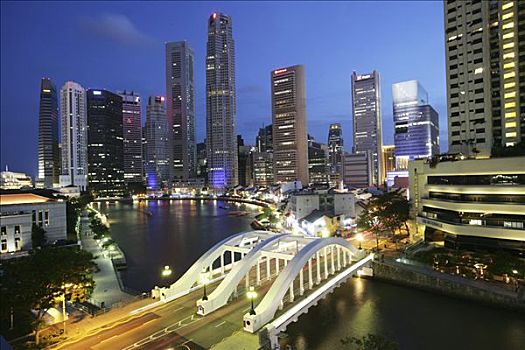 新加坡,城市天际线,新加坡河,克拉码头