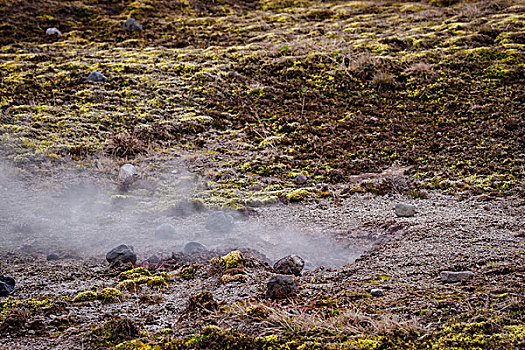 蒸汽,烟,熔岩原,冰岛