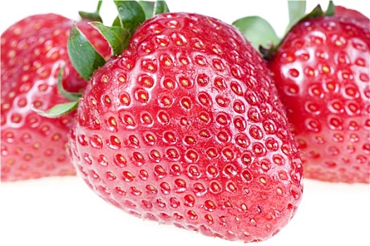 草莓,水果,隔绝,白色背景,背景,特写