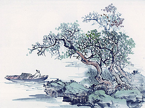 國畫花鳥山水人物動物