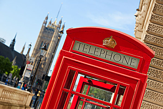 伦敦,老,红色,电话亭,英格兰