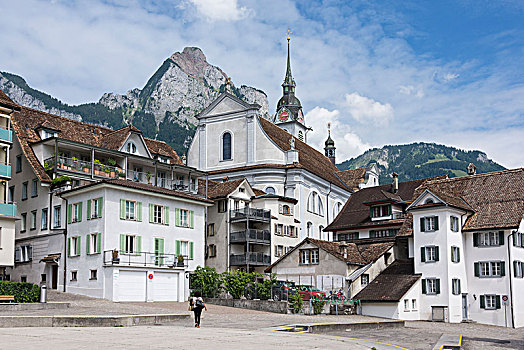 大广场,教区教堂,施维茨,瑞士