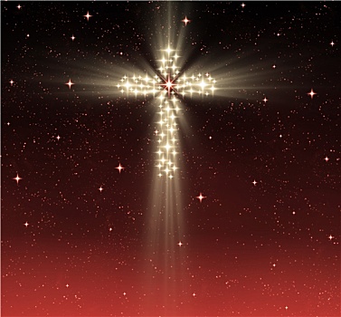 基督教,十字架,星星