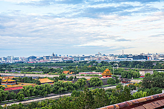 俯瞰北京城市一角