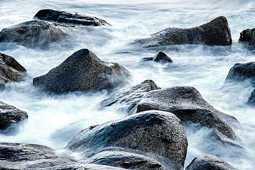 海浪,大西洋,海洋,石头,长时间曝光