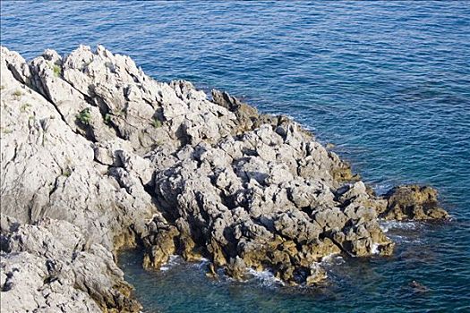 岩石构造,海边,阿马尔菲海岸,萨勒诺,坎帕尼亚区,意大利