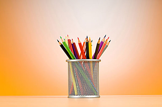 彩色,铅笔,固定器具