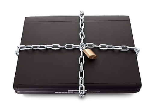 笔记本电脑,链子,锁