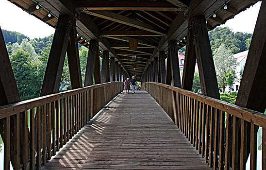 木桥,上方,沃尔夫拉策豪森,巴伐利亚