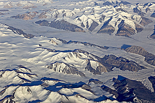 北美,加拿大,努纳武特,冰岛,冰河,山景,冰,风景