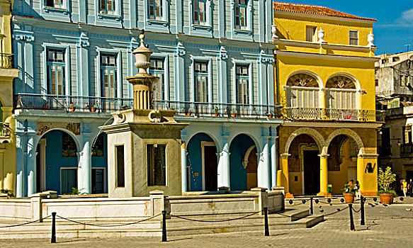 广场,老,哈瓦那旧城,哈瓦那老城,古巴