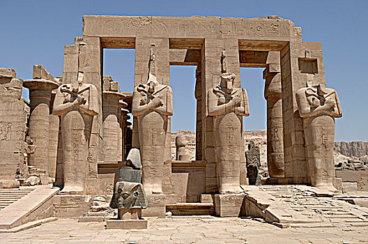 埃及,区域,路克索神庙,拉美西斯二世神殿,拉美西斯二世,雕塑