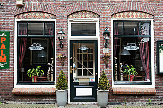 餐馆,装饰,窗户,荷兰,欧洲