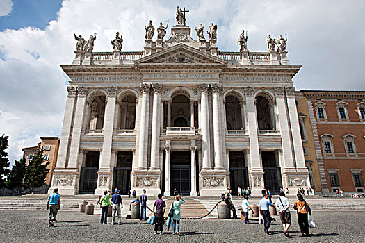 建筑,大教堂,拉特兰圣约翰大教堂,罗马,意大利,欧洲