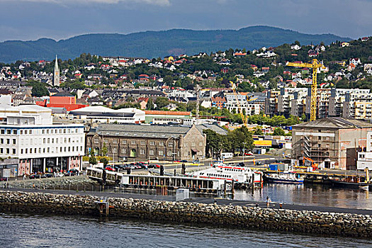 港口,特隆赫姆,挪威,斯堪的纳维亚