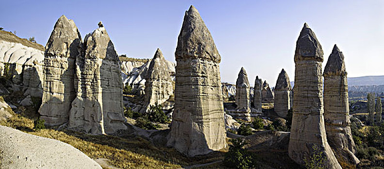 土耳其,卡帕多西亚,吉瑞姆,岩石构造,全景