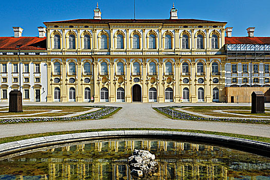 城堡,施莱斯海姆宫,宫殿,靠近,慕尼黑,巴伐利亚,德国,欧洲
