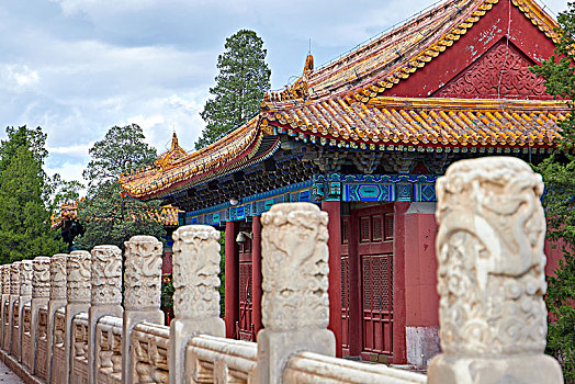 北京故宫太庙里的栏杆