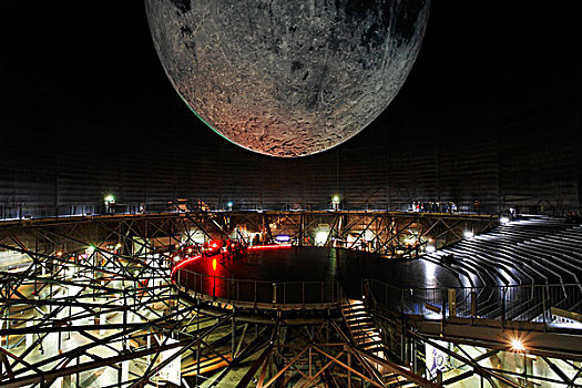 巨大,仿制,月亮,气量计,奥伯豪森,展示,太阳,区域,北莱茵威斯特伐利亚,德国,欧洲