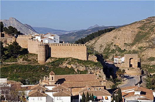 城墙,阿拉伯,塔,安提奎尔,西班牙