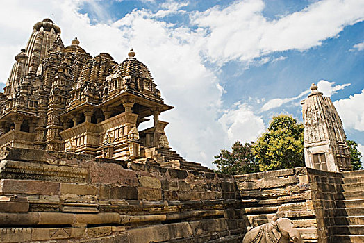 建筑细节,庙宇,克久拉霍,地区,中央邦,印度
