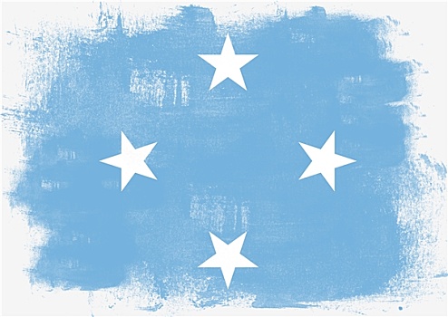 旗帜,密克罗尼西亚,涂绘,画刷