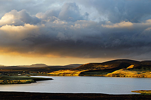 湖,冰岛高地